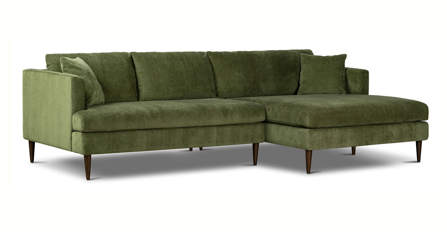 Divano componibile Lucerne con chaise longue extra-large rivolto a destra