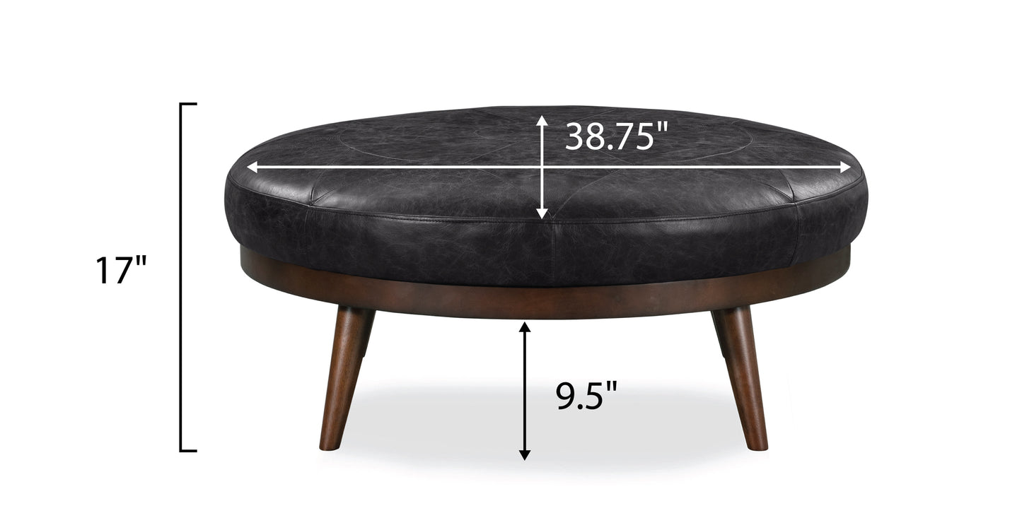 Pouf in pelle Gio
