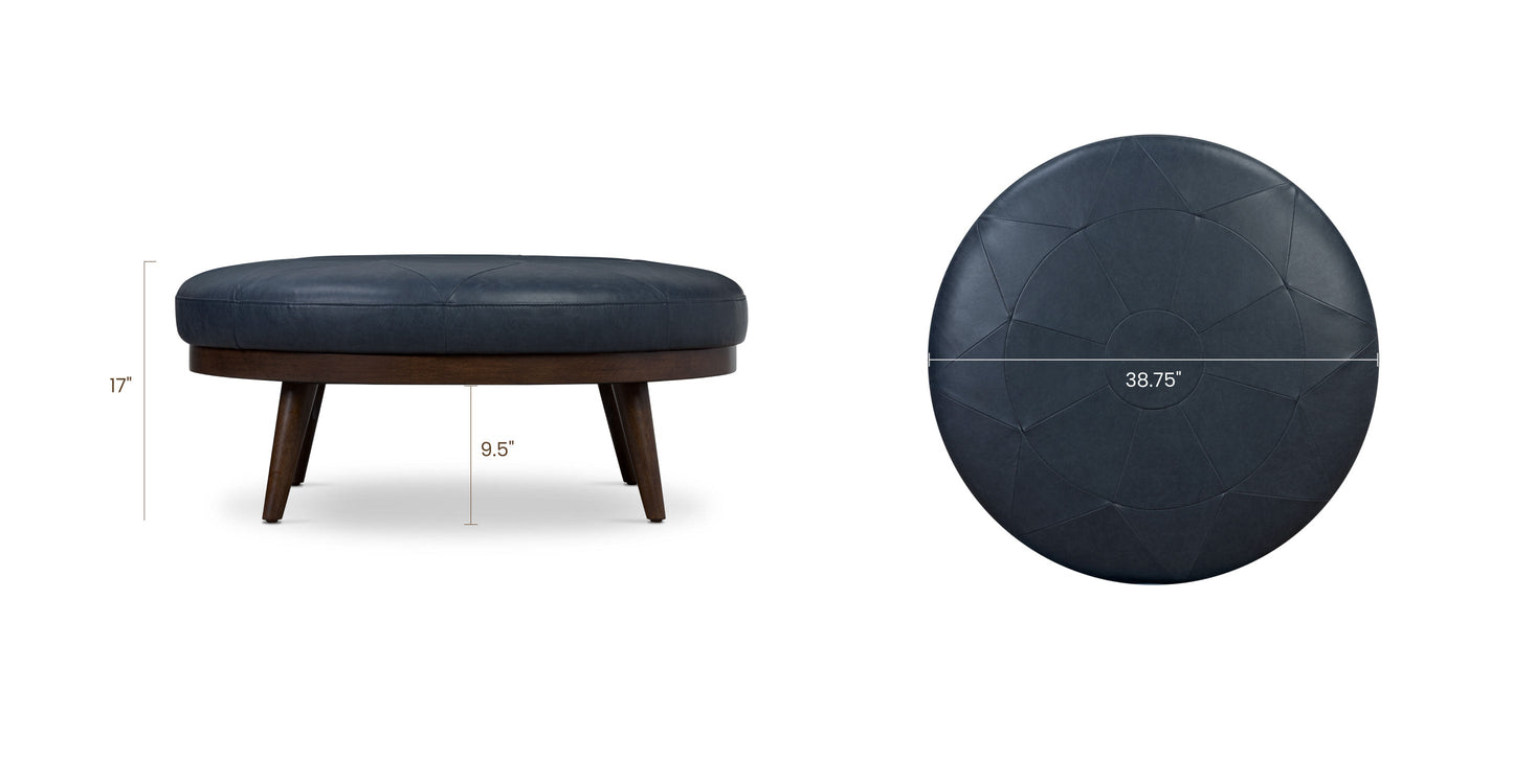 Pouf in pelle Gio