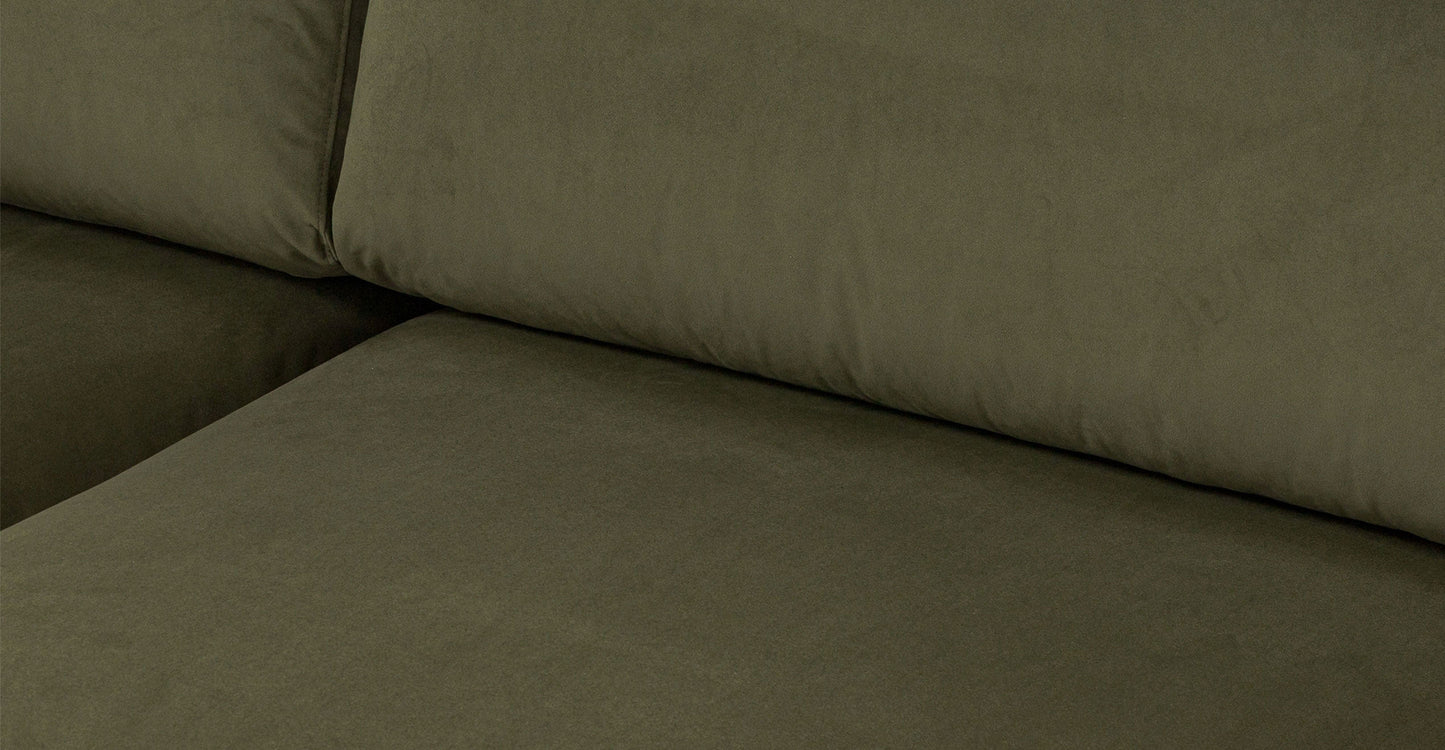 Divano componibile Malaga Velvet rivolto a destra