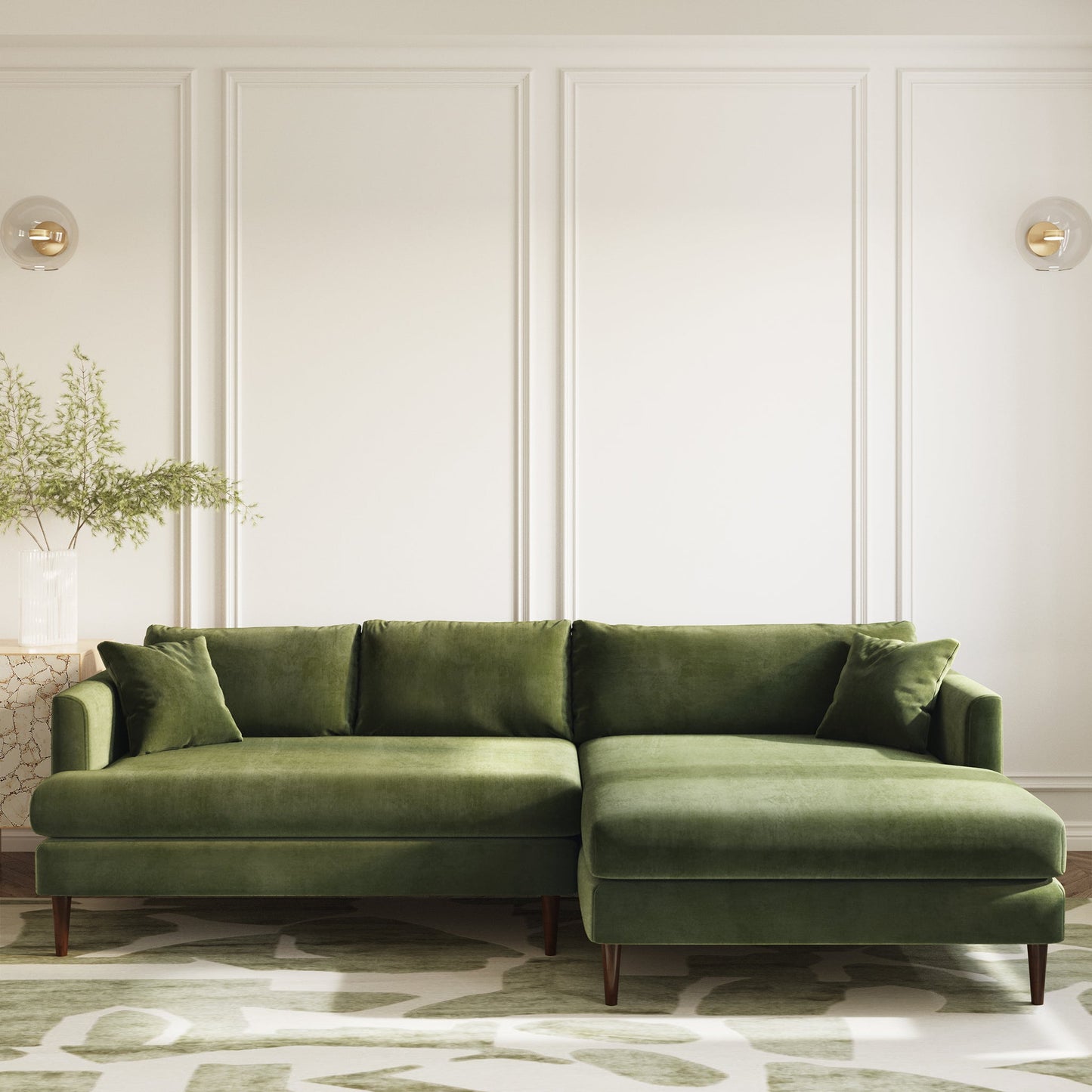 Divano componibile Lucerne con chaise longue extra-large rivolto a destra