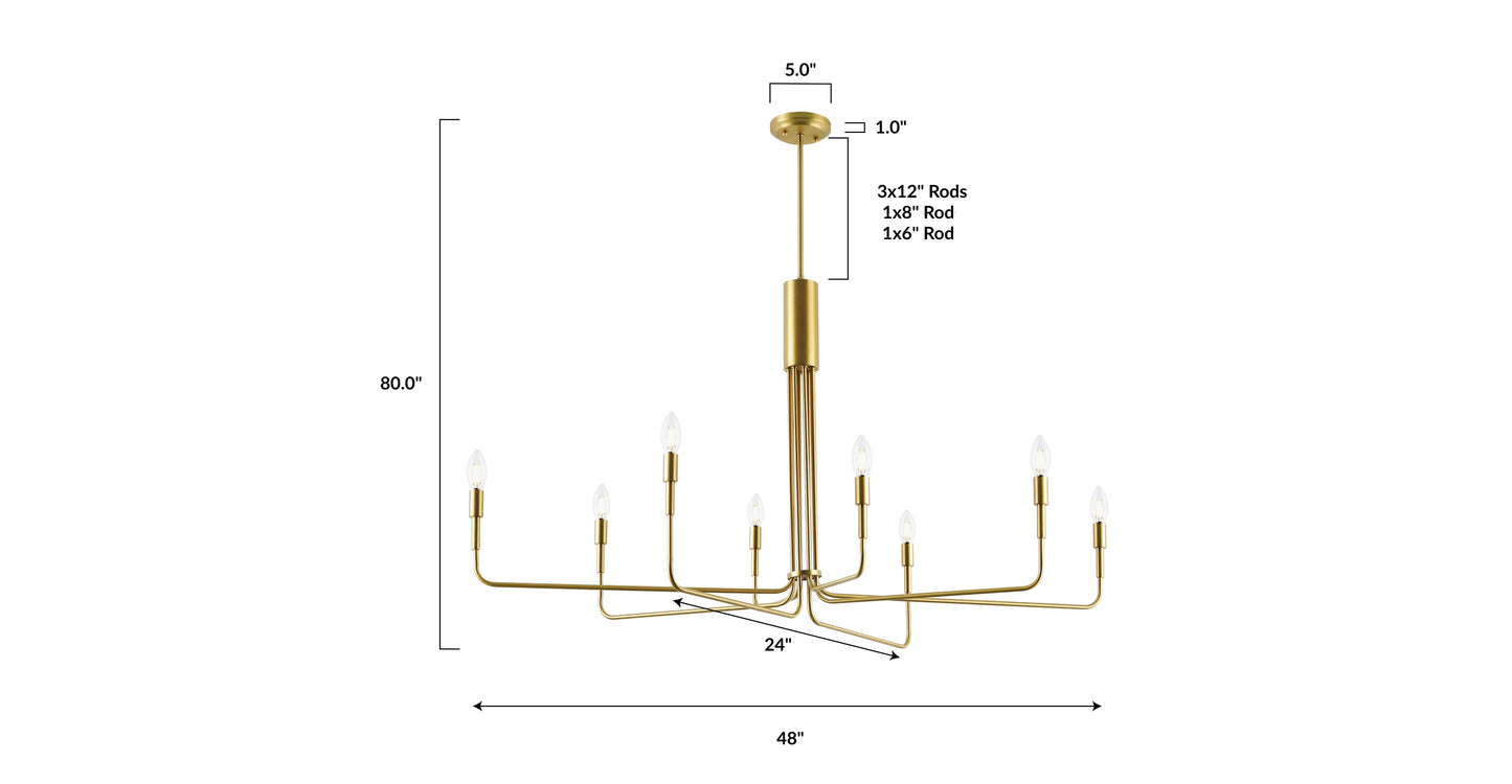 Lampadario Bella a 8 luci