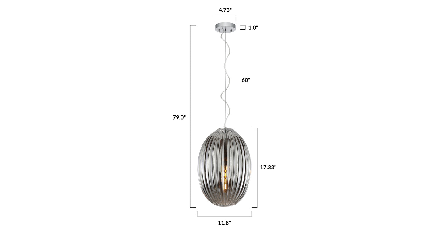 Lampada a sospensione in vetro Opal 12