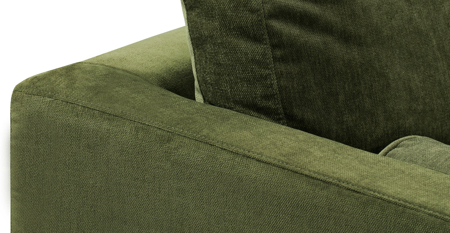 Divano da appartamento in velluto Napa 72