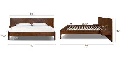 Letto basso Amalfi con comodini