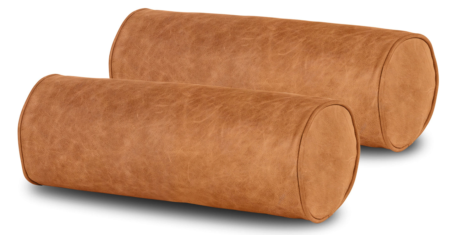Set di cuscini in pelle nappa