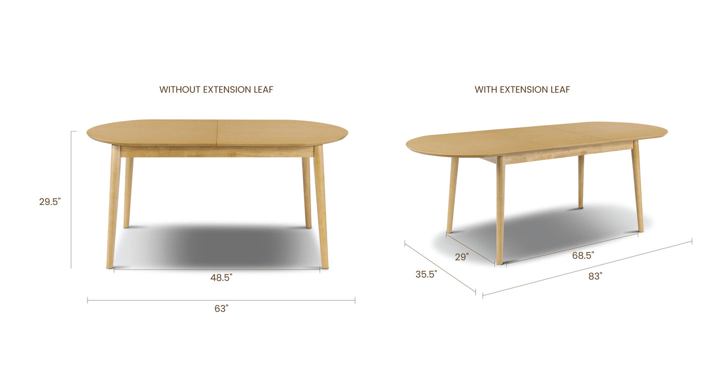 Tavolo da pranzo estensibile Svalbard (63-82,5)