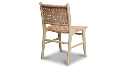 Sedia da pranzo Banda in teak e pelle