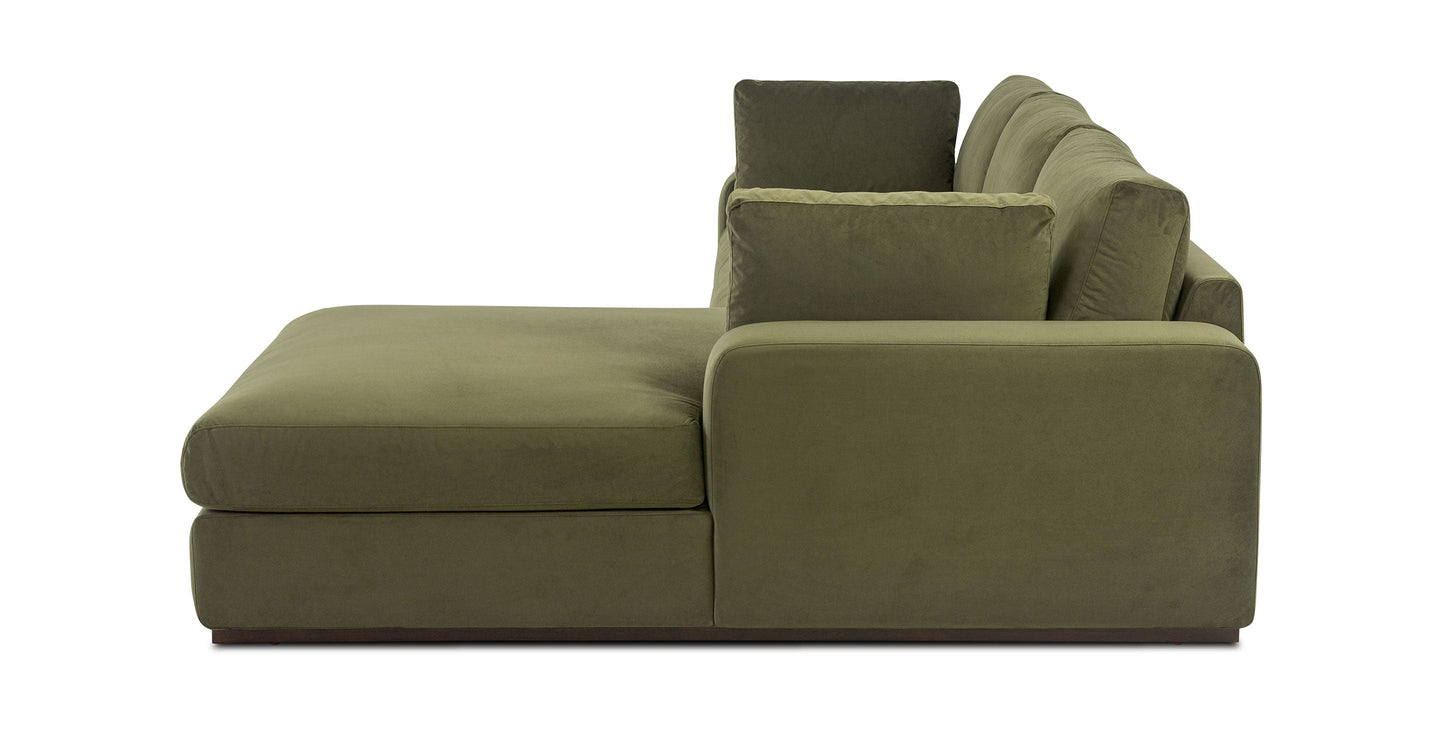 Divano componibile Malaga Velvet rivolto a destra