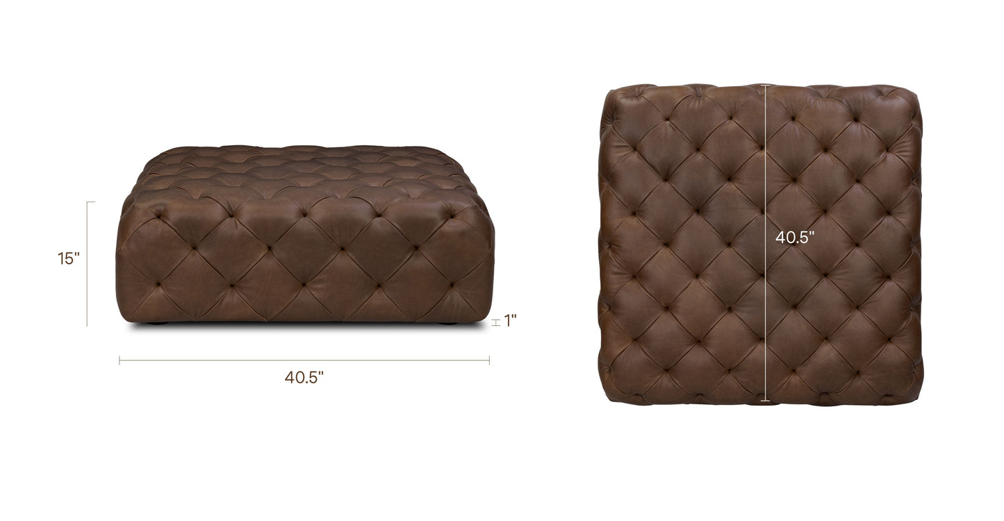 Pouf in pelle di Torino