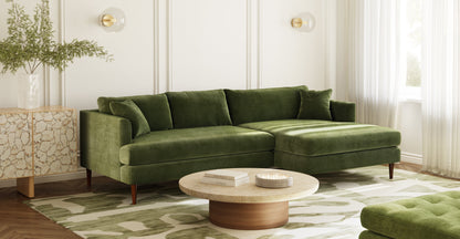 Divano componibile Lucerne con chaise longue extra-large rivolto a destra