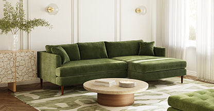 Divano componibile Lucerne con chaise longue extra-large rivolto a destra
