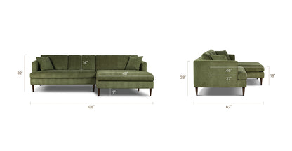 Divano componibile Lucerne con chaise longue extra-large rivolto a destra