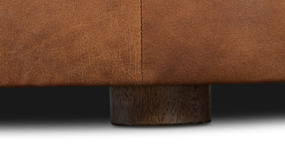 Pouf contenitore in pelle Zahra
