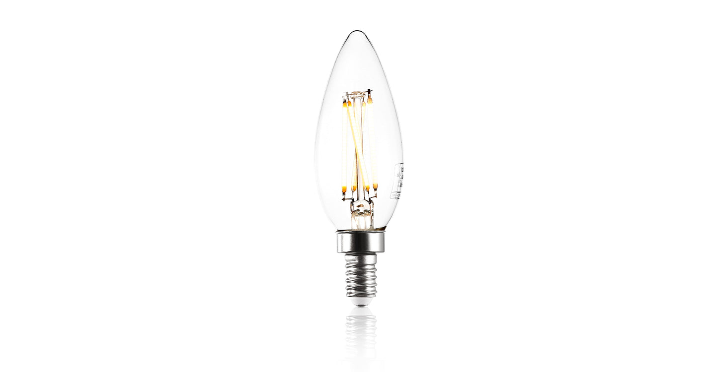 Lampadine a filamento LED trasparenti Arden C32