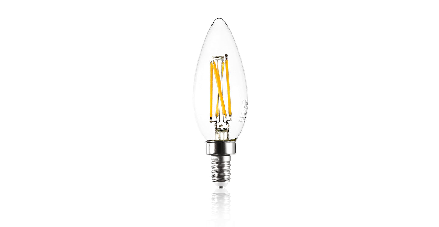 Lampadine a filamento LED trasparenti Arden C32
