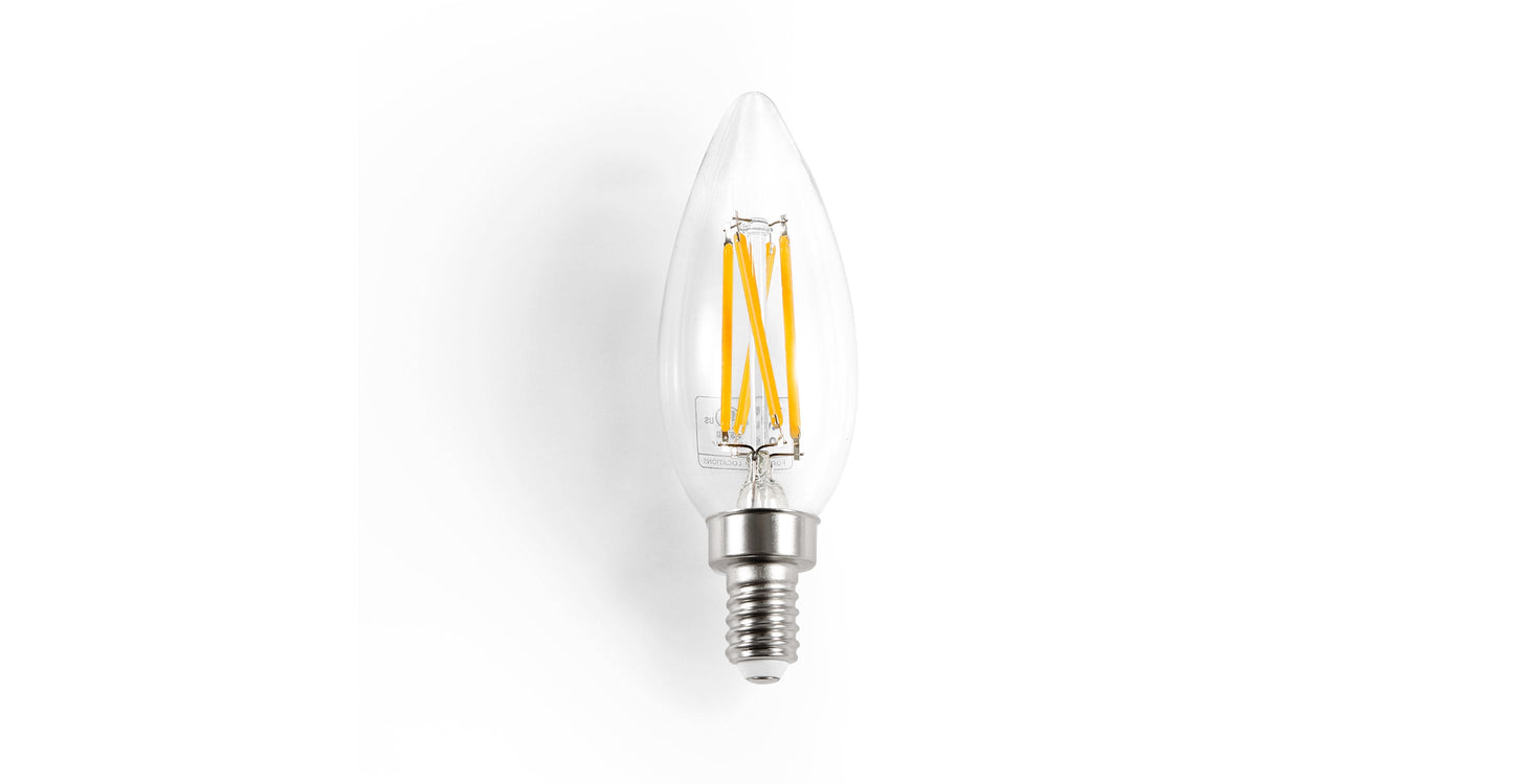 Lampadine a filamento LED trasparenti Arden C32