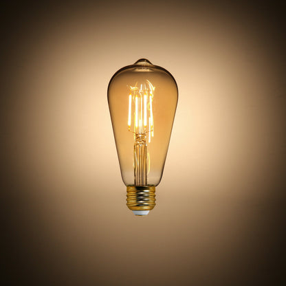 Lampadina a filamento vintage LED ambrata Holland ST21