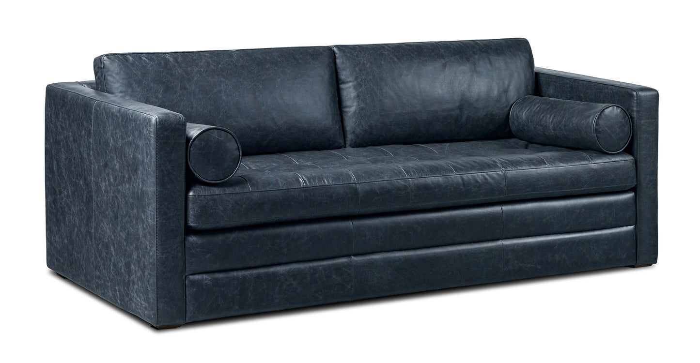 Divano letto trasformabile estraibile in pelle Napa 82