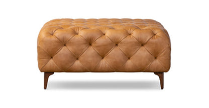 Pouf Torino con gambe in legno