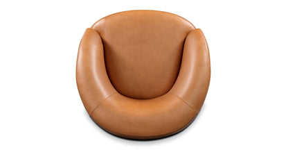 Sedia girevole in pelle Alma